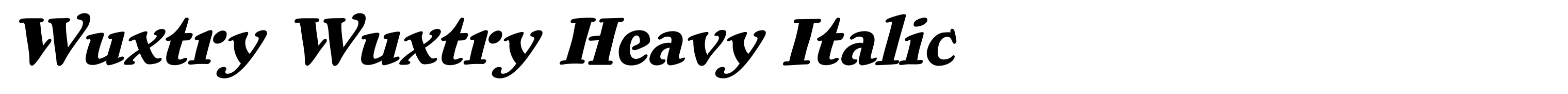 Wuxtry Wuxtry Heavy Italic